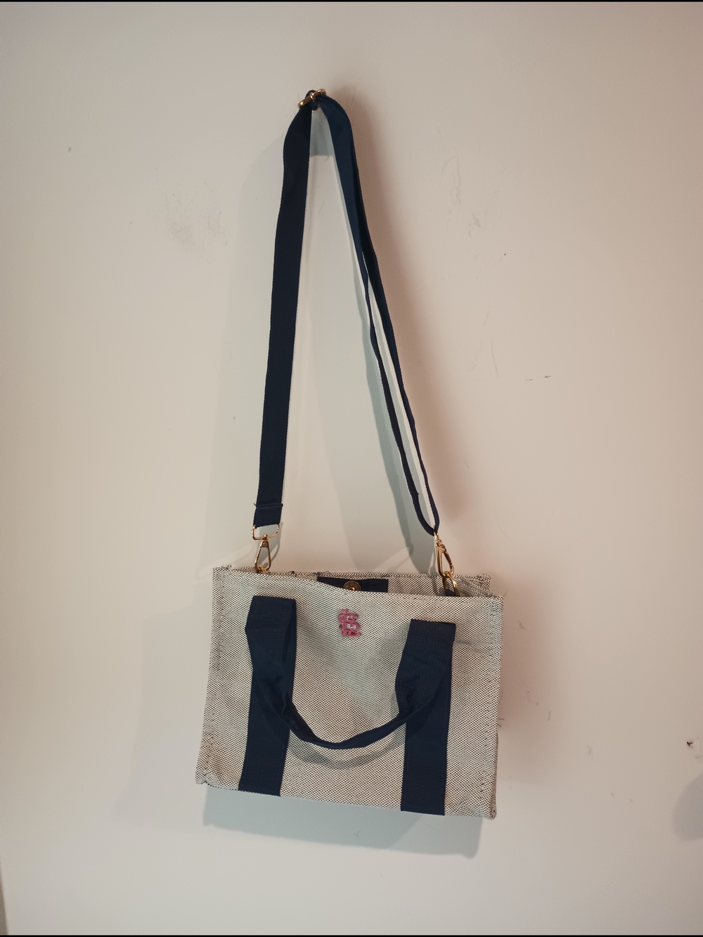 MLB St. Louis Cardinals x Shane Co. Canvas Mini Tote Crossbody Bag Navy Blue